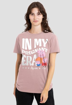 MUMMY PIG PREGNANT ERA AGAIN - Print T-shirt - pink