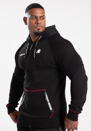 GEORGIE ZIPPED HOODIE - BLACK - Jaka ar rāvējslēdzēju - black