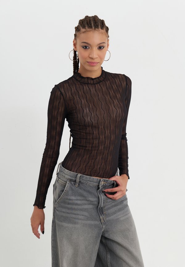 WIDE MESH LS TOP / EO-AW24-D006-SJ / 912 - NEON YELLOW - Long sleeved top