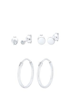 SPARKLING BASIC SET - MIT KRISTALLEN VON SWAROVSKI® - Øreringe - silver-coloured