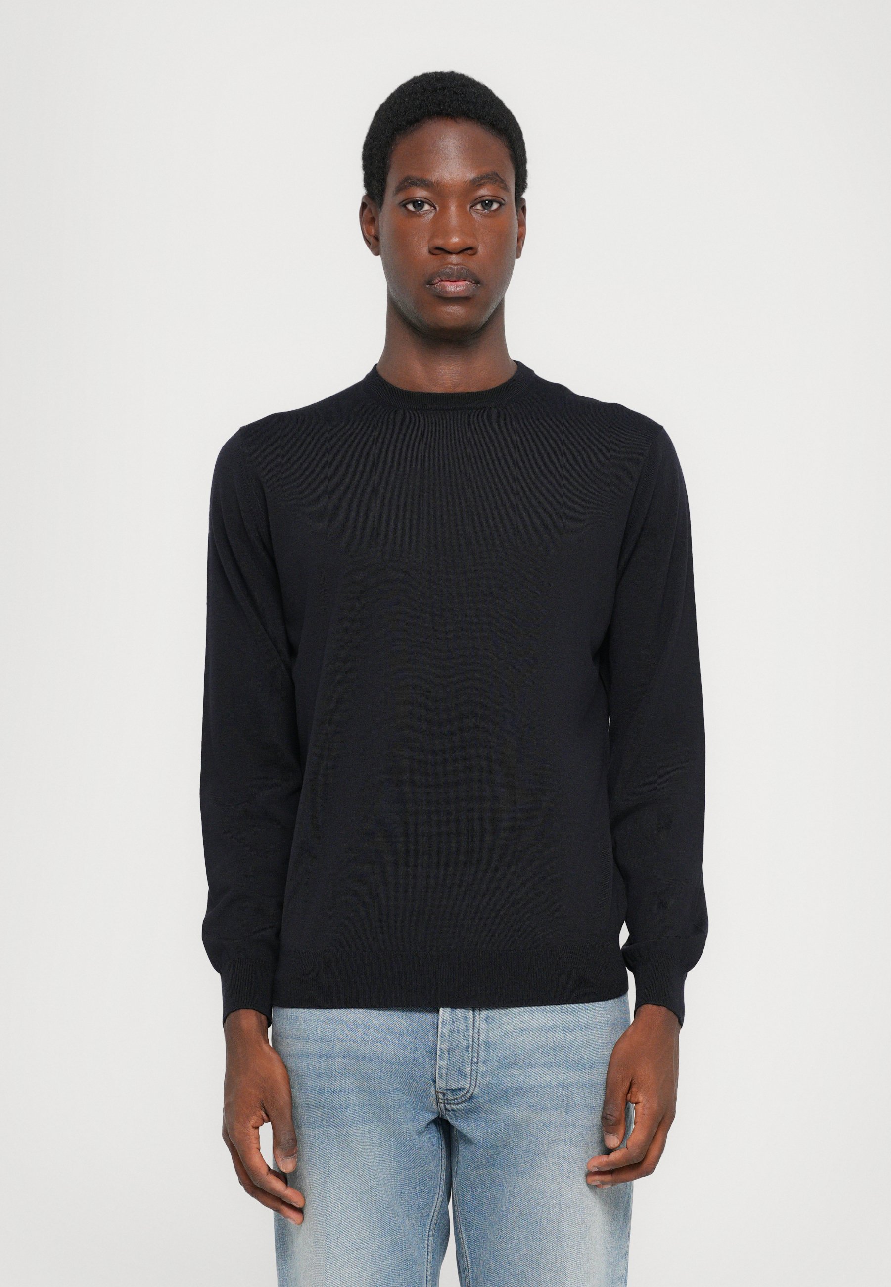 Pullover uomo girocollo maniche lunghe maglione maglia toppe nuovo S828
