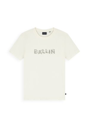REGULAR FIT CREWNECK - T-shirt print - ecru