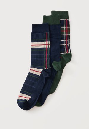 Barbour, TARTAN GIFT BOX UNISEX 3 PACK - Чорапи - evergreen