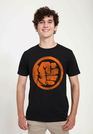AVENGERS CLASSIC HULK ORANGE UNISEX - Print T-shirt - black