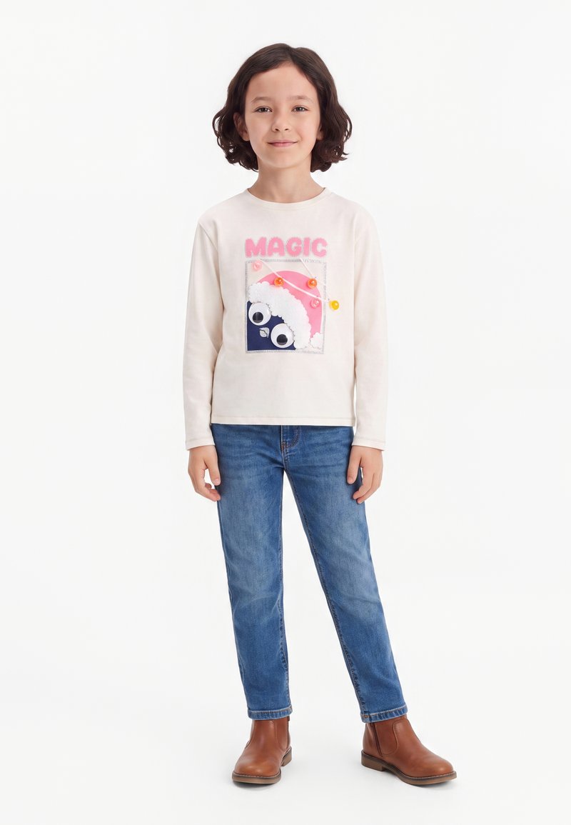 Billieblush LONG SLEEVE T-SHIRT KID GIRL - Μπλούζα με μακριά μανίκια - ivory