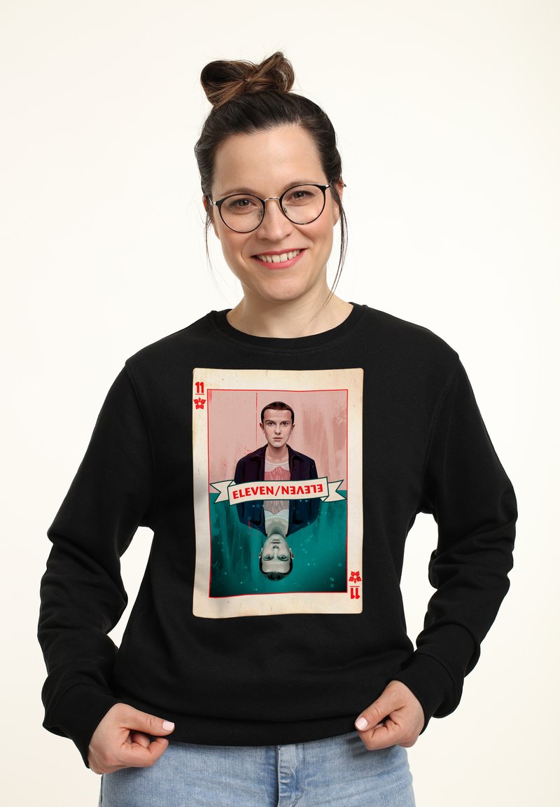 Stranger Things Eleven Card Men's T-Shirt | Netflix Show Graphic Tee Relaxed Fit