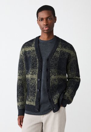 Next REGULAR FIT WASHED CHECK   - Kofta - black green