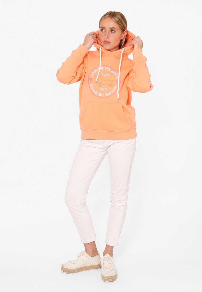 Zwillingsherz EXPLORE THE WORLD - Hoodie - koralle