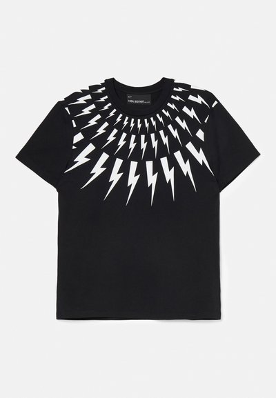 Neil Barrett FAIRISLE THUNDERBOLT SLIM - T-shirt con stampa - black