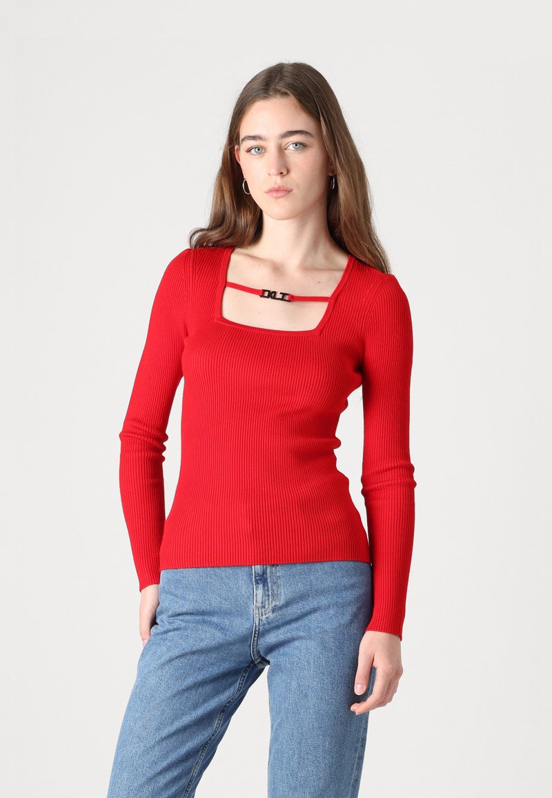 Karl Lagerfeld Jeans LOGO - Džemperis - pompeian red
