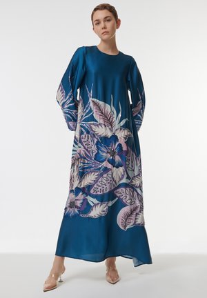 Leem EMBROIDERED PRINTED KAFTAN - Maxi-jurk - blue