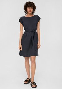 s.Oliver CRINKLE MET RUGDECOLLETÉ granatowy