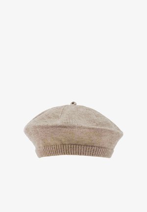 FRAAS, BERET WITH DECORATIVE STITCHING - Beanie - café au lait