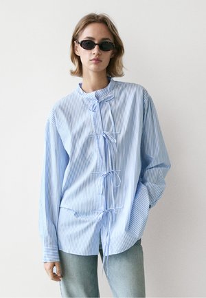 Massimo Dutti STRIPED - Hemdbluse - blue