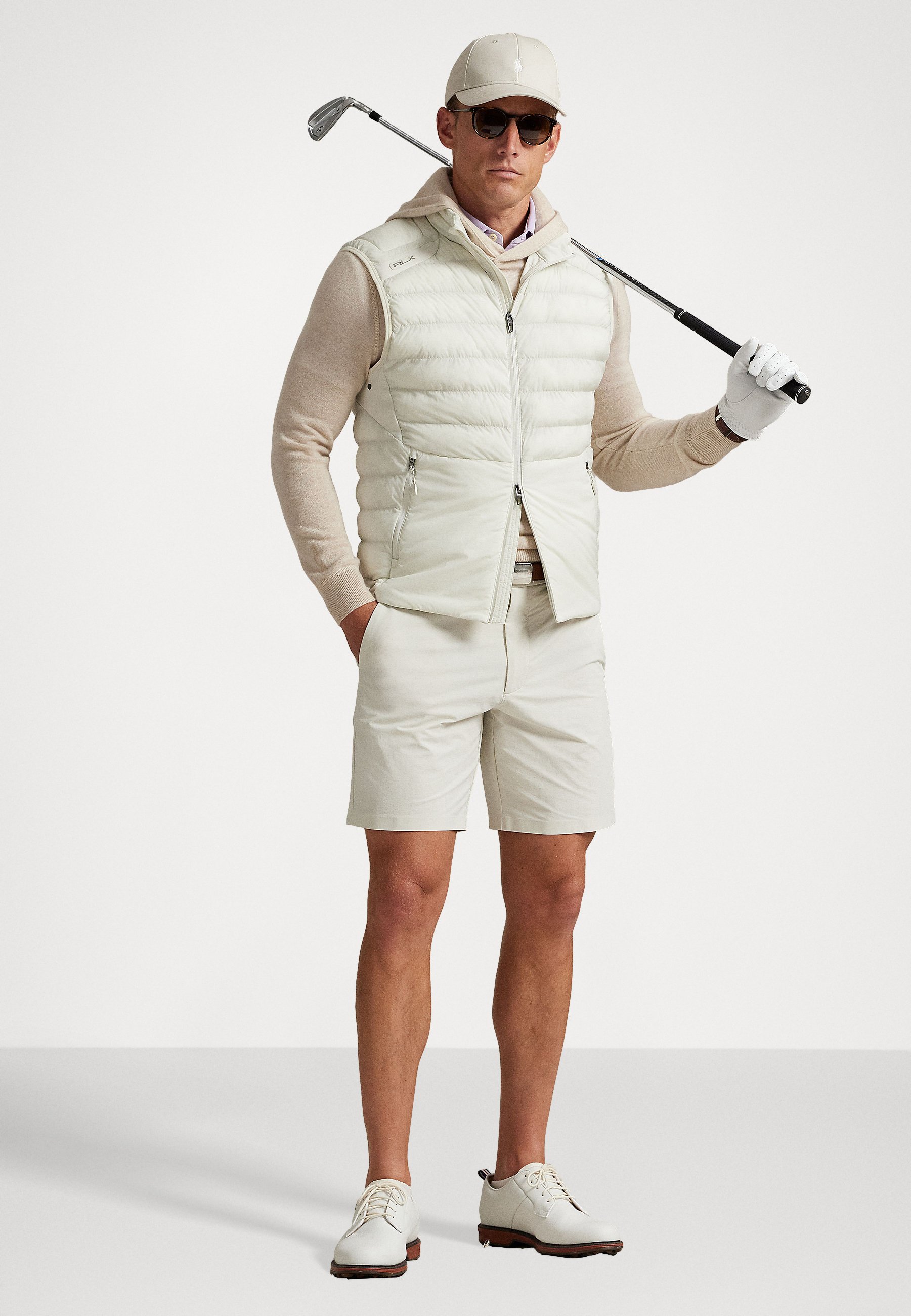 Polo Ralph Lauren FULL ZIP VEST - Waistcoat - stone pebble/light