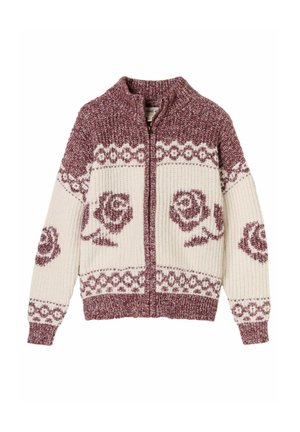 FatFace, ARIA KNITTED FLORAL ZIP THROUGH CARDIGAN - Strickjacke - purple