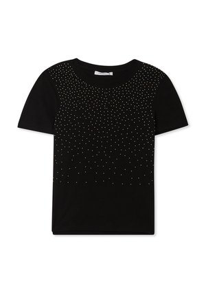 Terranova ELASTICIZZATA CON MICRO STRASS - T-shirt con stampa - nero