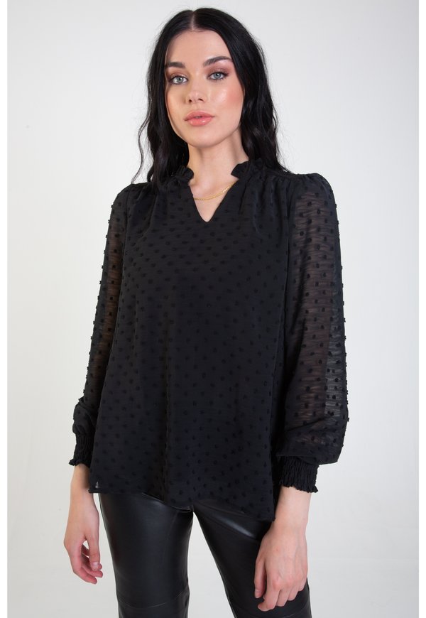 DOBBY LONG SLEEVE  - Blouse