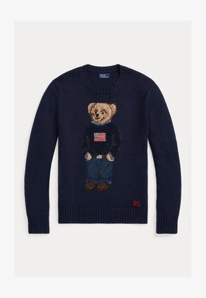 Polo Ralph Lauren POLO BEAR COTTON LINEN SWEATER - Trui - navy