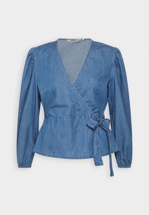 ONLY, ONLKAJA WRAP - Blúzka - medium blue denim