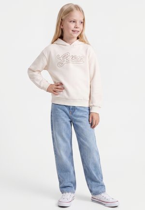 Guess, RELAXED REGULAR HOODED - Φούτερ με κουκούλα - cream white