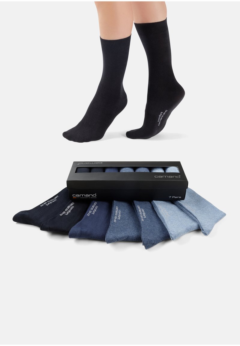camano - COMFORT IN BOX 7 PACK - Socks - navy mix, Enlarge