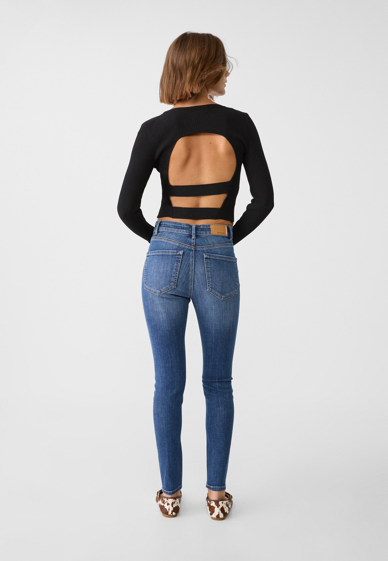 Stradivarius REGULAR WAIST - Jeans Skinny - blue black denim/bleu noir -  ZALANDO.FR