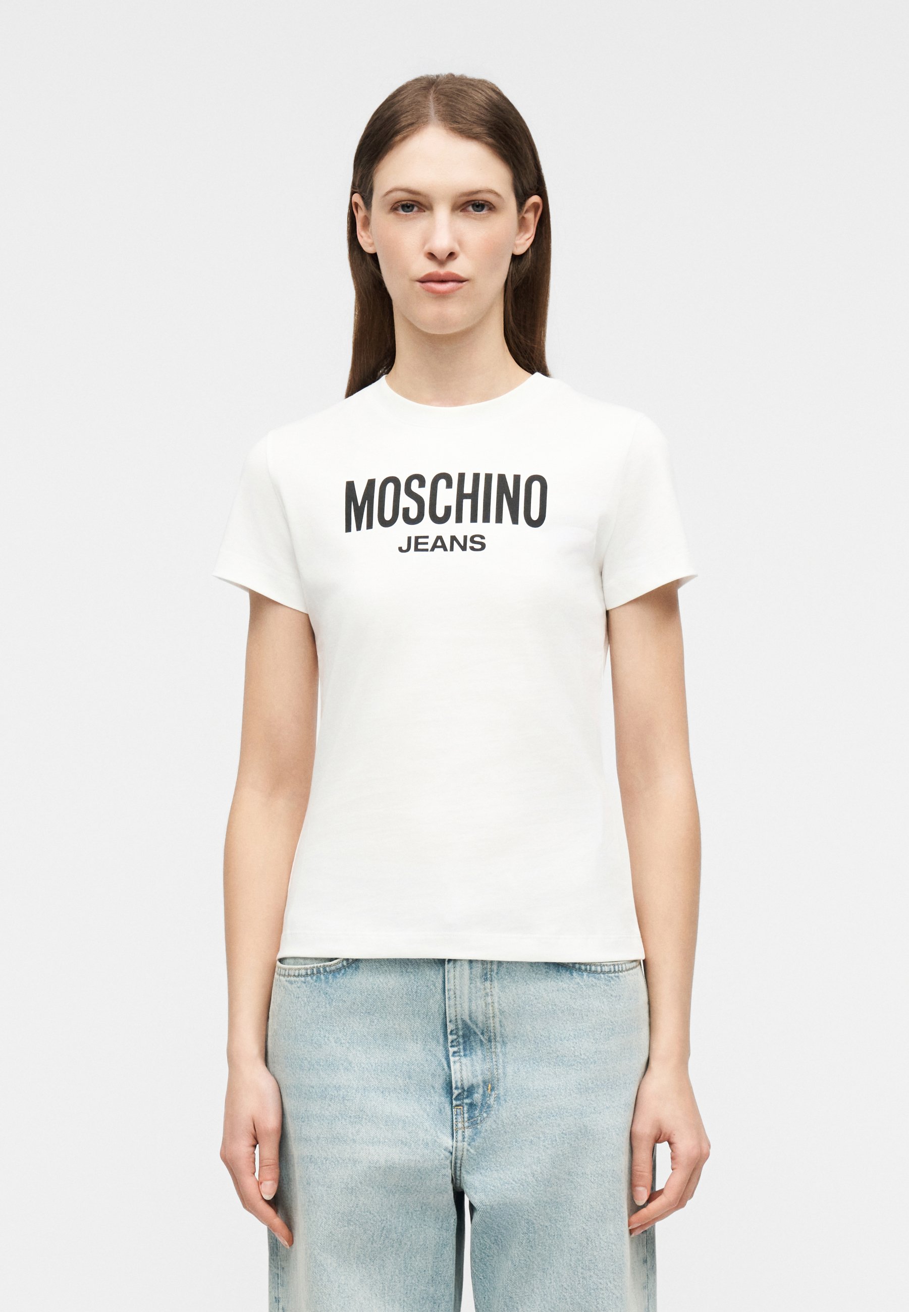 MOSCHINO JEANS Print T-shirt - white - Zalando.co.uk