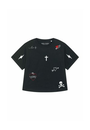 Mira Paris, TATTOO MI AMOR OVERSIZED ROLL UP TEE 26 - T-shirt imprimé - black