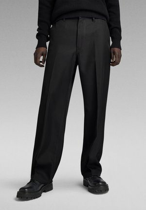 UNISEX MODSON STRAIGHT CHINO - Vászonnadrágok - dk black