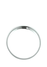Söljebracelet med en slät, polerad yta, cirkulär form och en liten fyrkantig accentdetalj. Minimalistisk design.