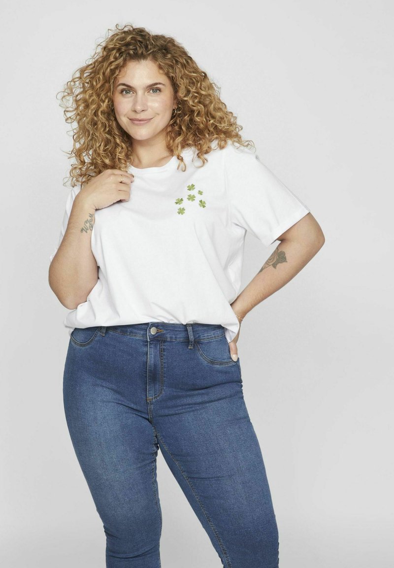 EVOKED VILA T-shirt print - bright white