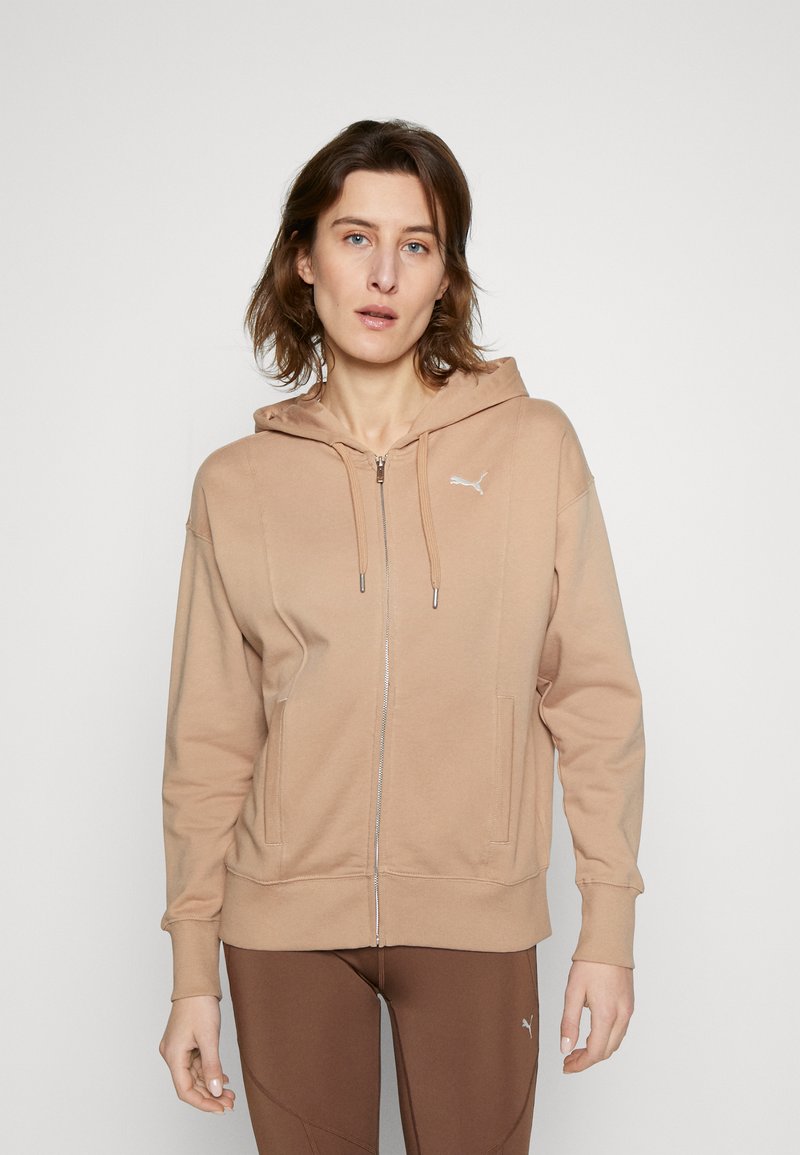 Puma - HER FULL ZIP HOODIE - Zip-up sweatshirt - dusty tan, Enlarge