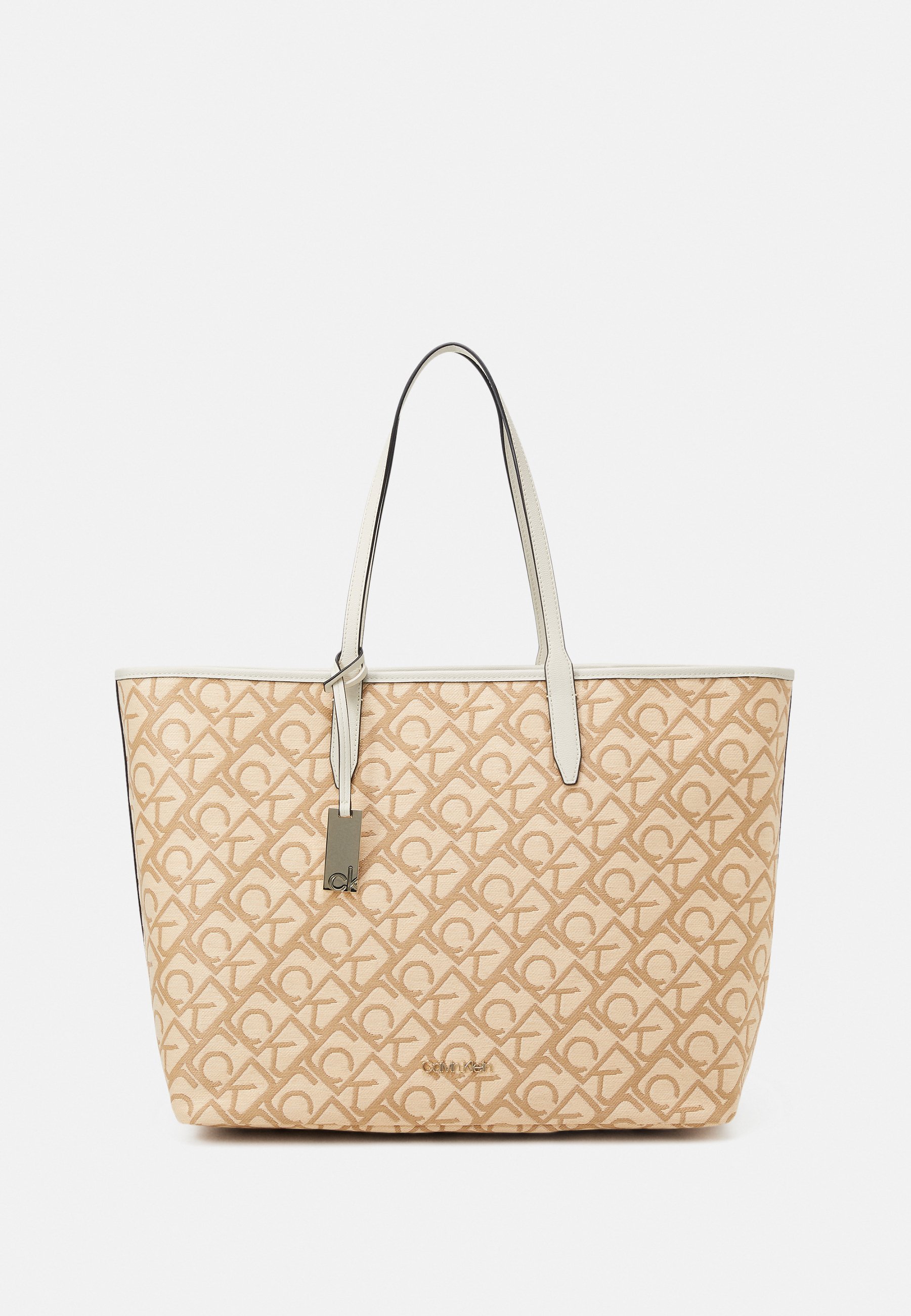 Calvin Klein SHOPPERLAPTOP POUCH RAFFIA SET - Bolso shopping - beige -  Zalando.es