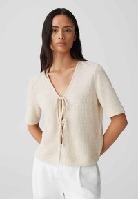 OPUS - LOCKERE PASSFORM V-AUSSCHNITT - Cardigan - natural glaze Thumbnail Image 1