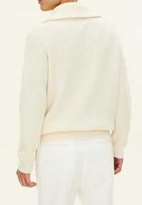Oscar Jacobson MAURITZ HALF ZIP - Strickpullover - white shell