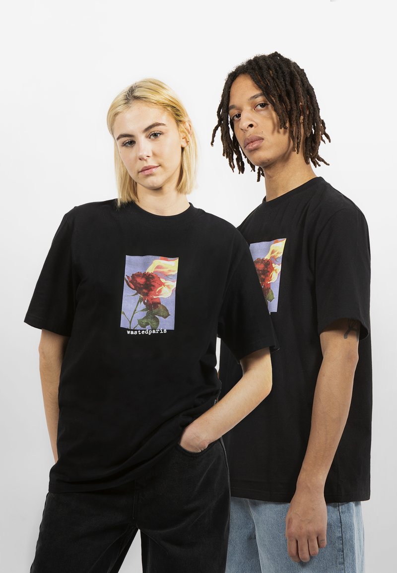 Damen T-Shirts | Wasted Paris ILLUSION UNISEX T-Shirt print black/schwarz - WH36855 Damen T-Shirts | Wasted Paris ILLUSION UNISEX T-Shirt print black/schwarz - WH36855