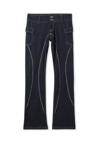 A ZAMPA A VITA BASSA TRNPOPLAB - Jeans bootcut - blu denim medio
