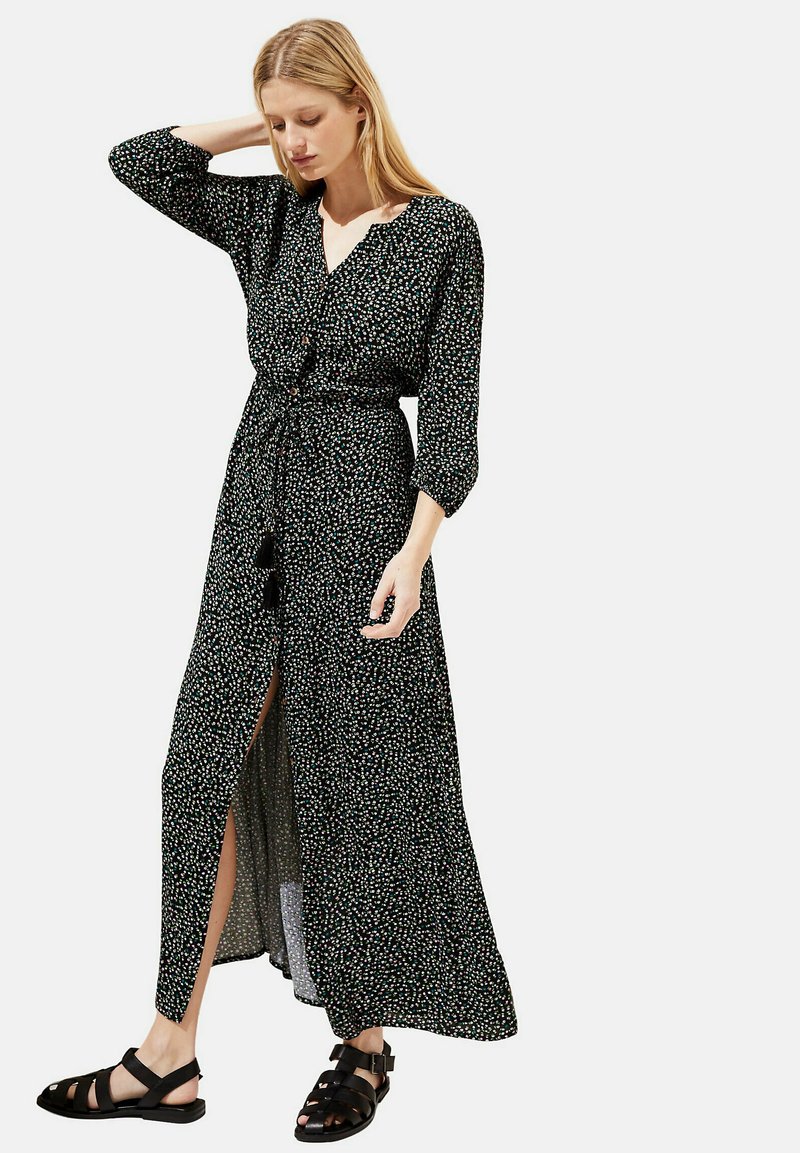 Marks & Spencer PRINTED VNECK TIE WAIST BEACH Maxiklänning black