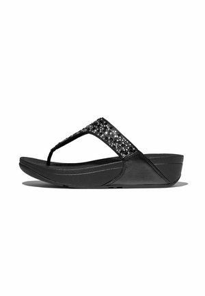 ZEHENTRENNER LULU CRYSTAL-MIX TOE-POST - Sandales de bain - all black