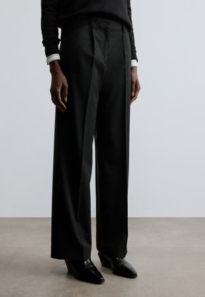 TIMELESS WIDE LEG - Broek - black