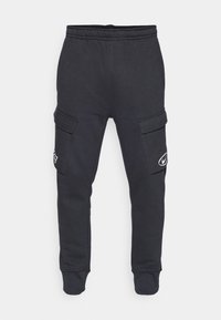 Mörkgrå sweatpants i bomullsblandning, med dragsko i midjan, tapered ben och två sids pockets med logotypdetalj.