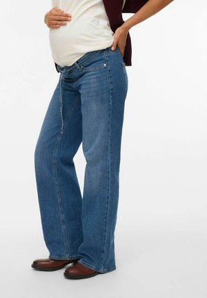 UMSTANDS - Wide Leg - medium blue denim