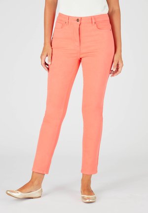 7/8ÈME TAILLE HAUTE PERFECT - Slim fit jeans - corail