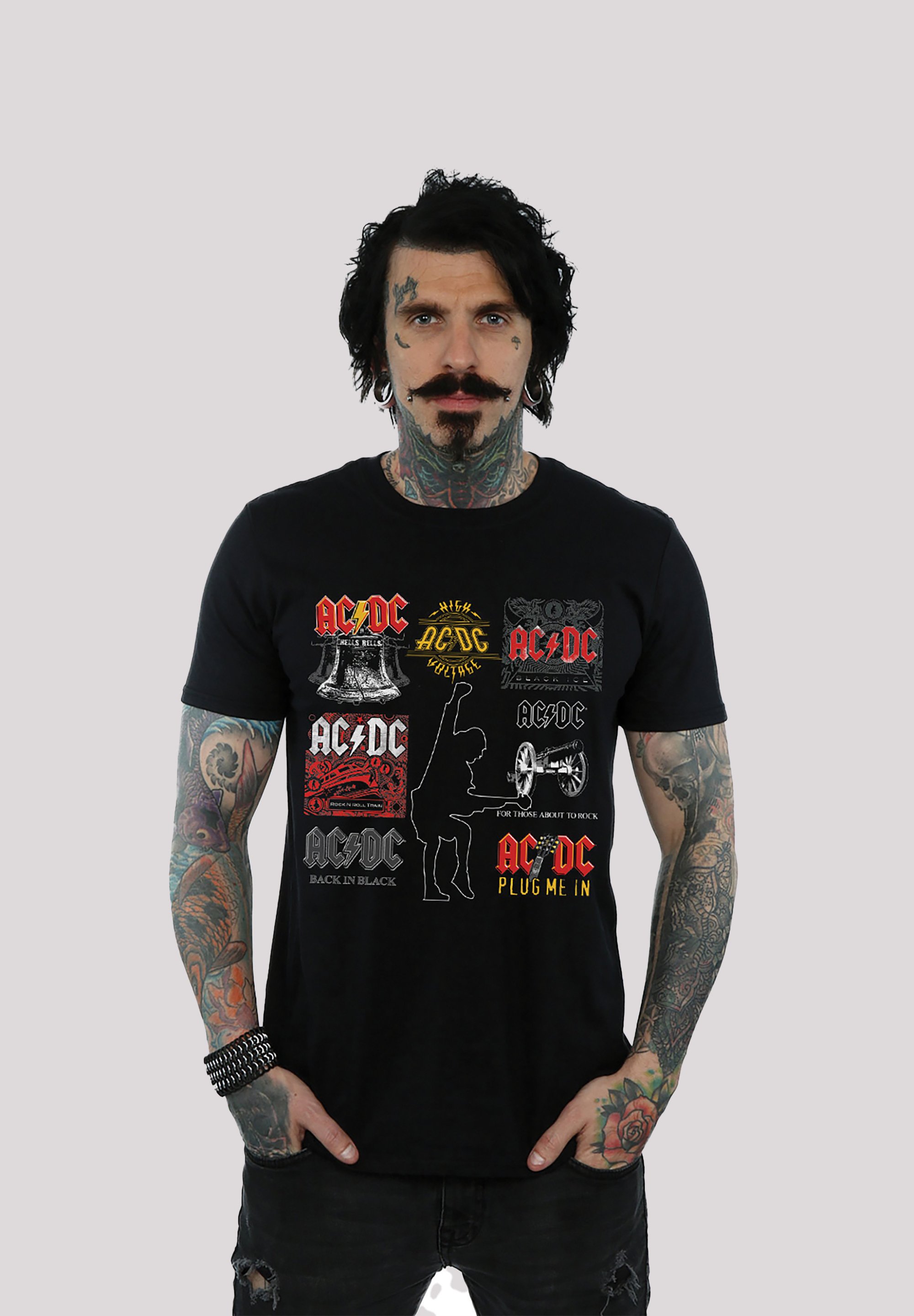 F4NT4STIC ACDC HELLS BELLS ROCK METAL MUSIK BAND FAN Camiseta