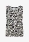 TOP WITH ROUND NECK AND SMOKDETAIL - Débardeur - palm breeze green