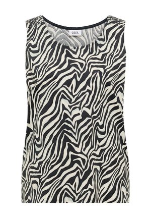 Cecil, TOP WITH ROUND NECK AND SMOKDETAIL - Débardeur - palm breeze green