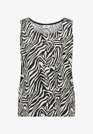 Cecil, TOP WITH ROUND NECK AND SMOKDETAIL - Top - palm breeze green