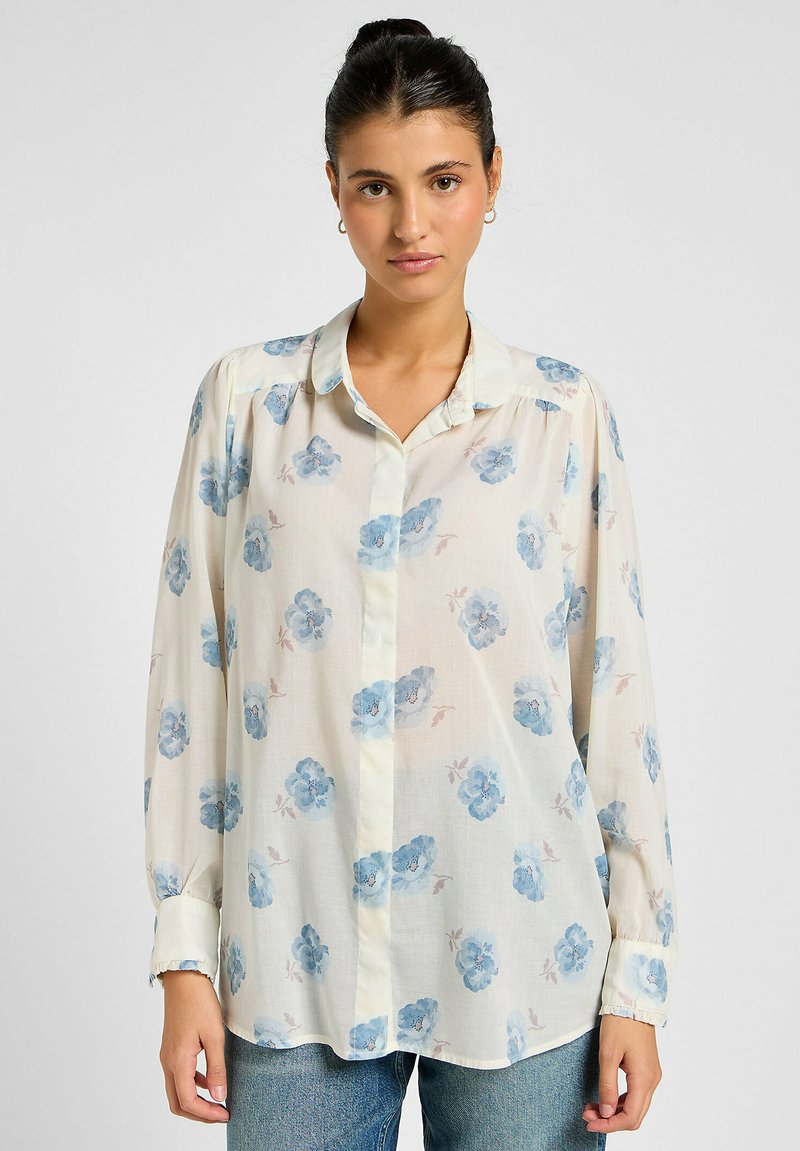 Lee SHIRRED BLOUSE - Camicia - shy blue floral