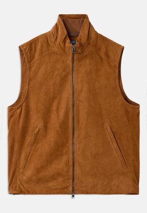 SUEDE WAISTCOAT - Kožnata jakna - cafe brown
